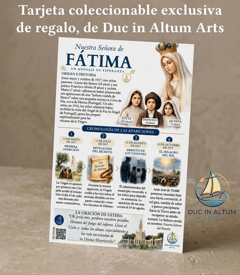 Tarjeta de regalo coleccionable, de Nuestra Señora de Fátima