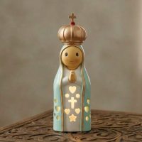 Figura de nuestra Señora de Fátima para vela led