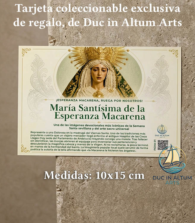 Tarjeta coleccionable de regalo de La Macarena, exclusiva en Duc in Altum Arts