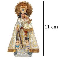 Figura de la Virgen de los Desamparados en resina pintada a mano