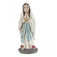 Mini figura de la Virgen de Lourdes en lata