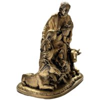 Misterio de la Sagrada Familia en color bronce de 20 cm de alto.