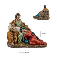 Medidas del conjunto de resina en una sola pieza, que representa el Misterio con la Virgen María dormida