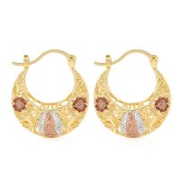 Pendientes de aro de la Virgen de Guadalupe